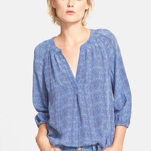 Joie Textural Print Addie B Silk Blouse S